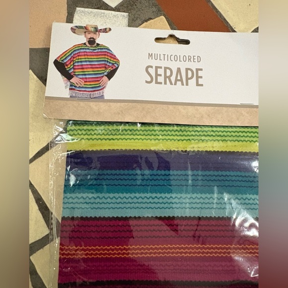 Nwt-Halloween costume- Mexican Serape- OSFA - Picture 4 of 5